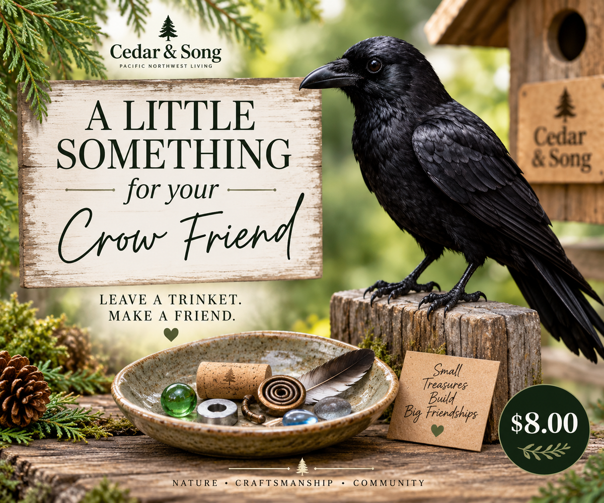 Crow — Leave a Trinket, Make a Friend | Crow Birding & Nature Gift