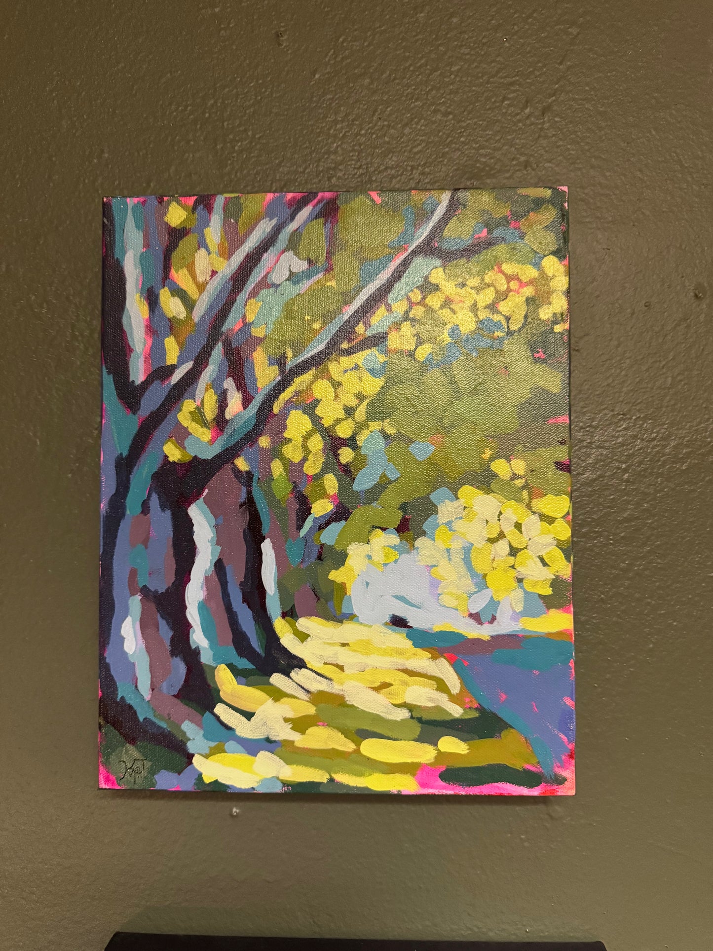Tree Glow 11" x 14" Canvas | Original Acrylic Painting by Kristy McDonald
