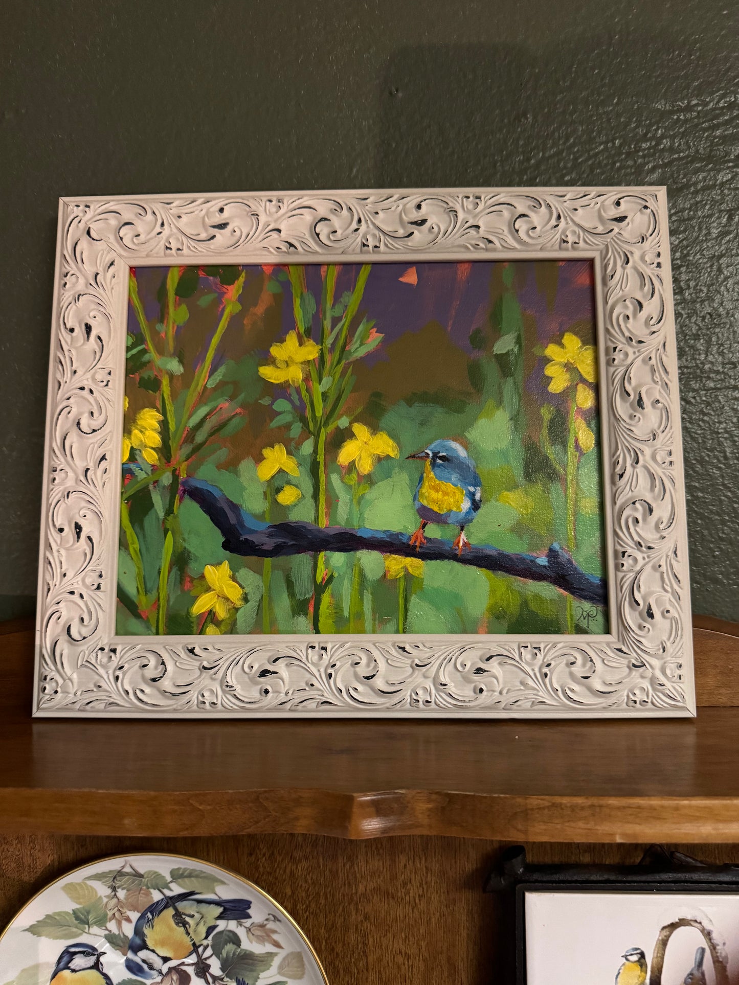 Taking It In 8" x 10" Framed Canvas Board | Original Acrylic Painting by Kristy McDonald