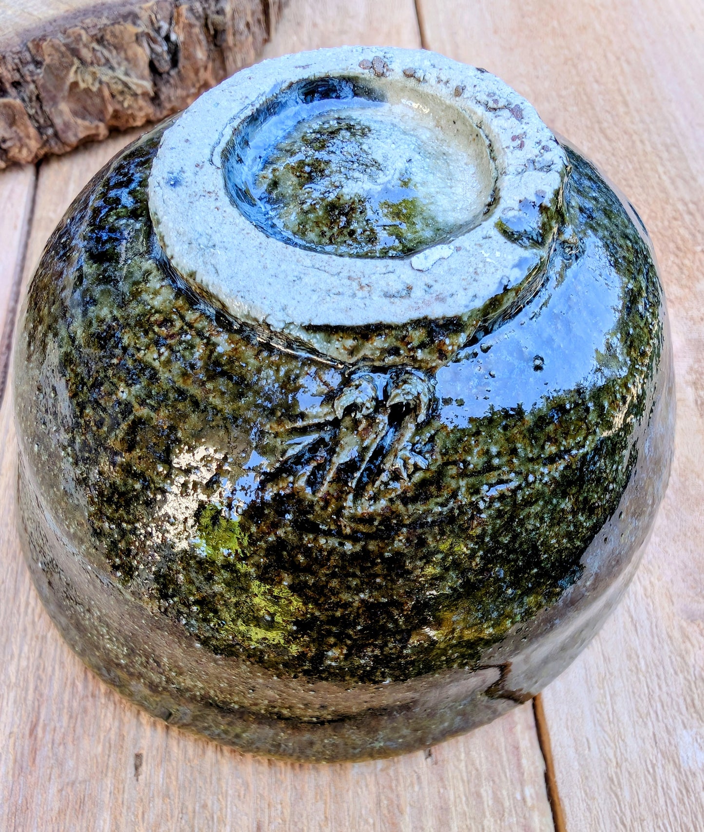 Moss Green Studio Pottery Finger Bowl | Handcrafted Ceramic Trinket Dish