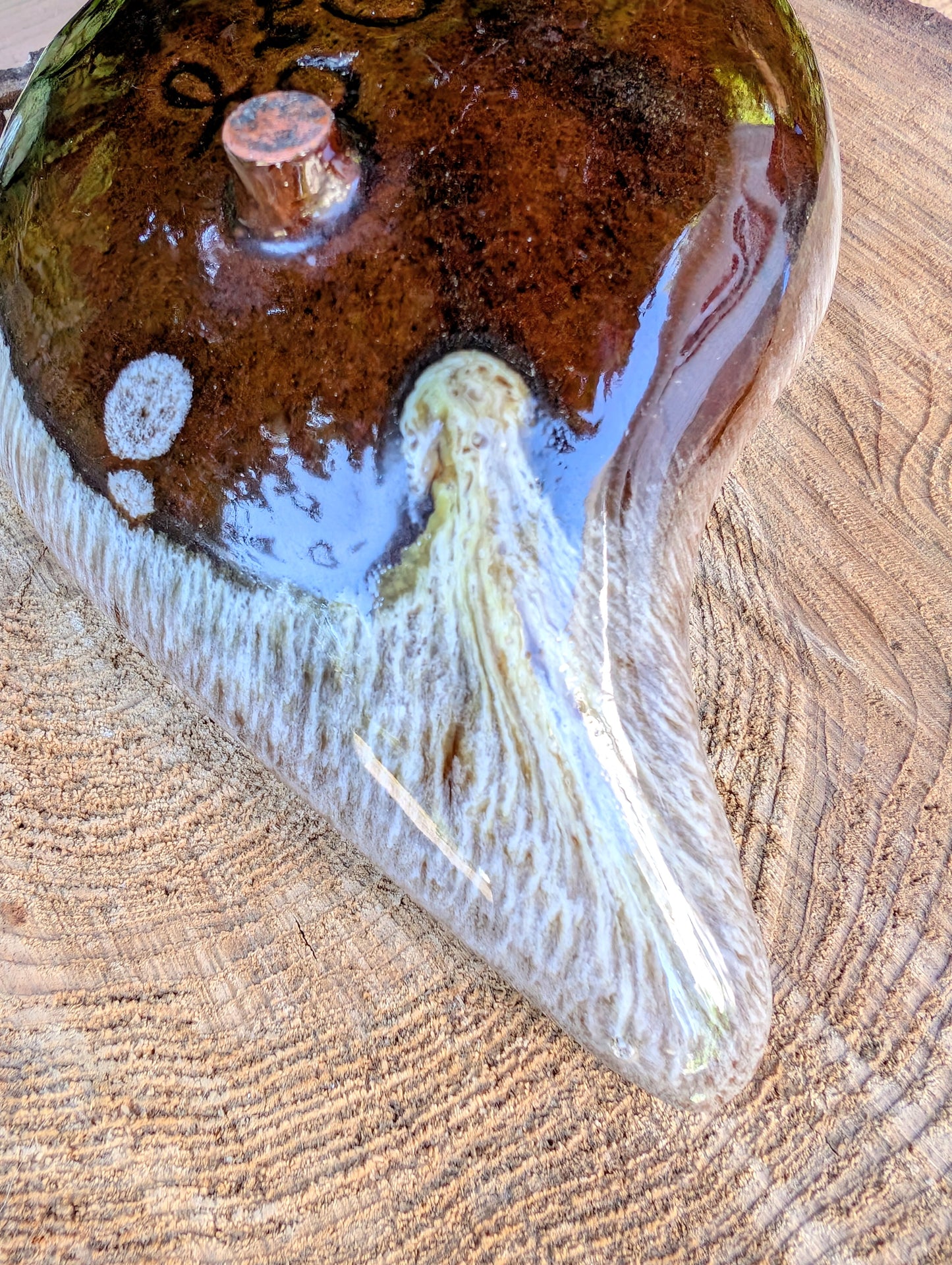 Vintage Evangeline Canada Pottery Dish #942 | Teardrop Stoneware Catchall Bowl