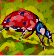 Ladybug Landing | Original Acrylic Painting by Kristy McDonald