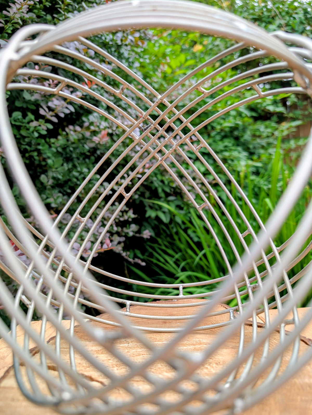 Bring sculptural simplicity to your home or garden with this stainless steel wire sphere. Its clean geometric design adds year-round visual interest, whether displayed on a tabletop, nestled among plants, or styled as a modern garden accent.