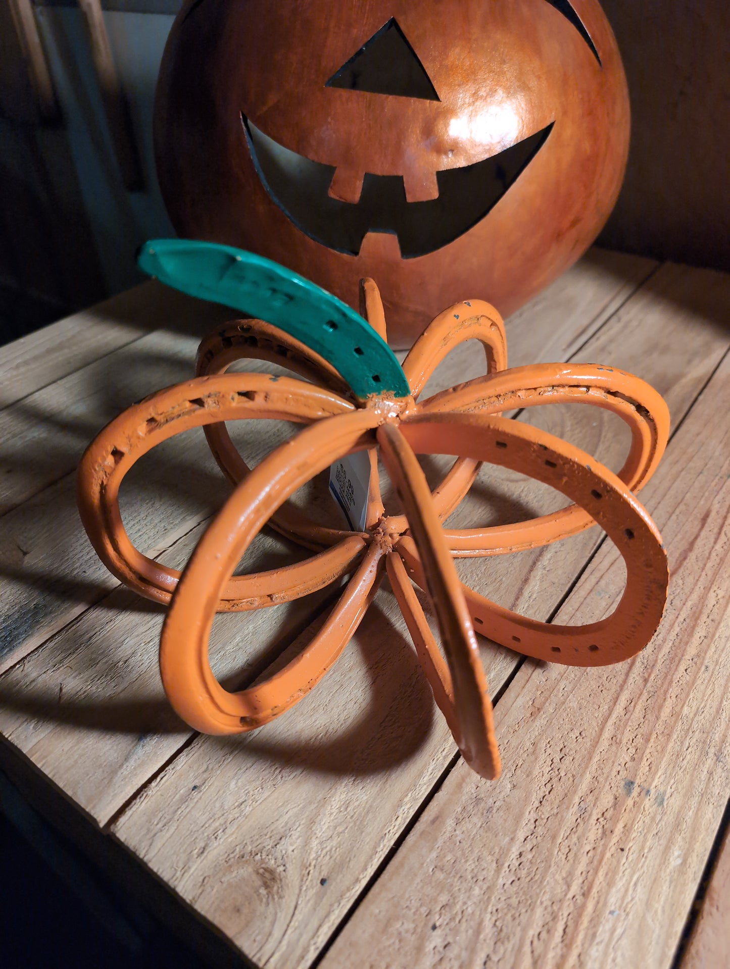 Horseshoe abstract, art, Halloween, pumpkin
