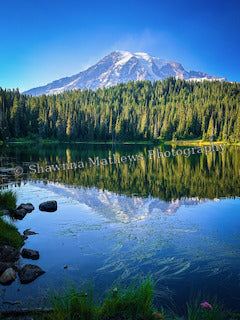 Mount Rainier Reflection — Metal Photograph, 8 × 10