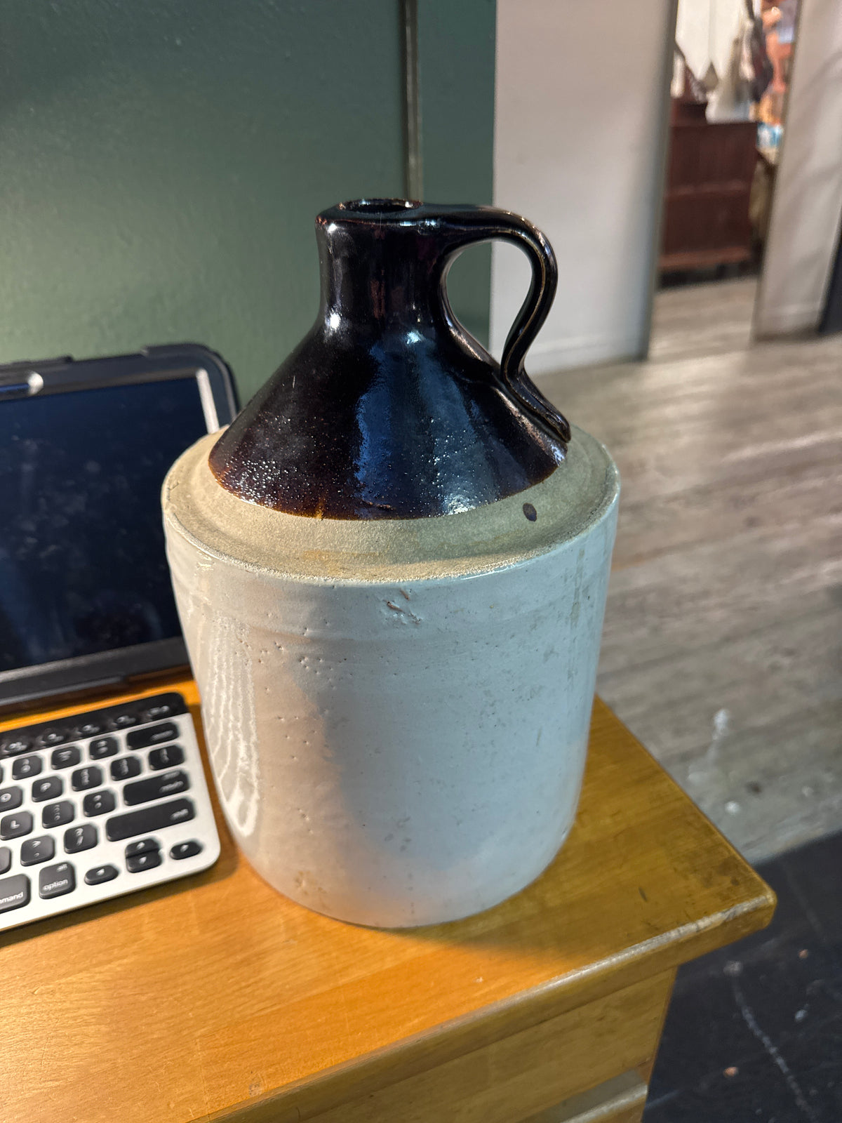 Two-Tone Stoneware Jug
