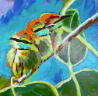 Three Little Birds 5" × 7"| Original Acrylic Painting by Kristy McDonald