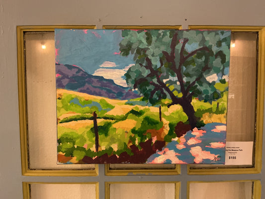Along the Meadow Path 11" × 14" Canvas | Original Acrylic Painting by Kristy McDonald