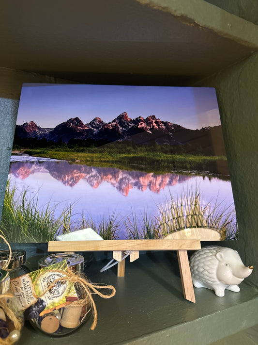 The Grand Teton Reflection — Metal Photograph, 11 × 14