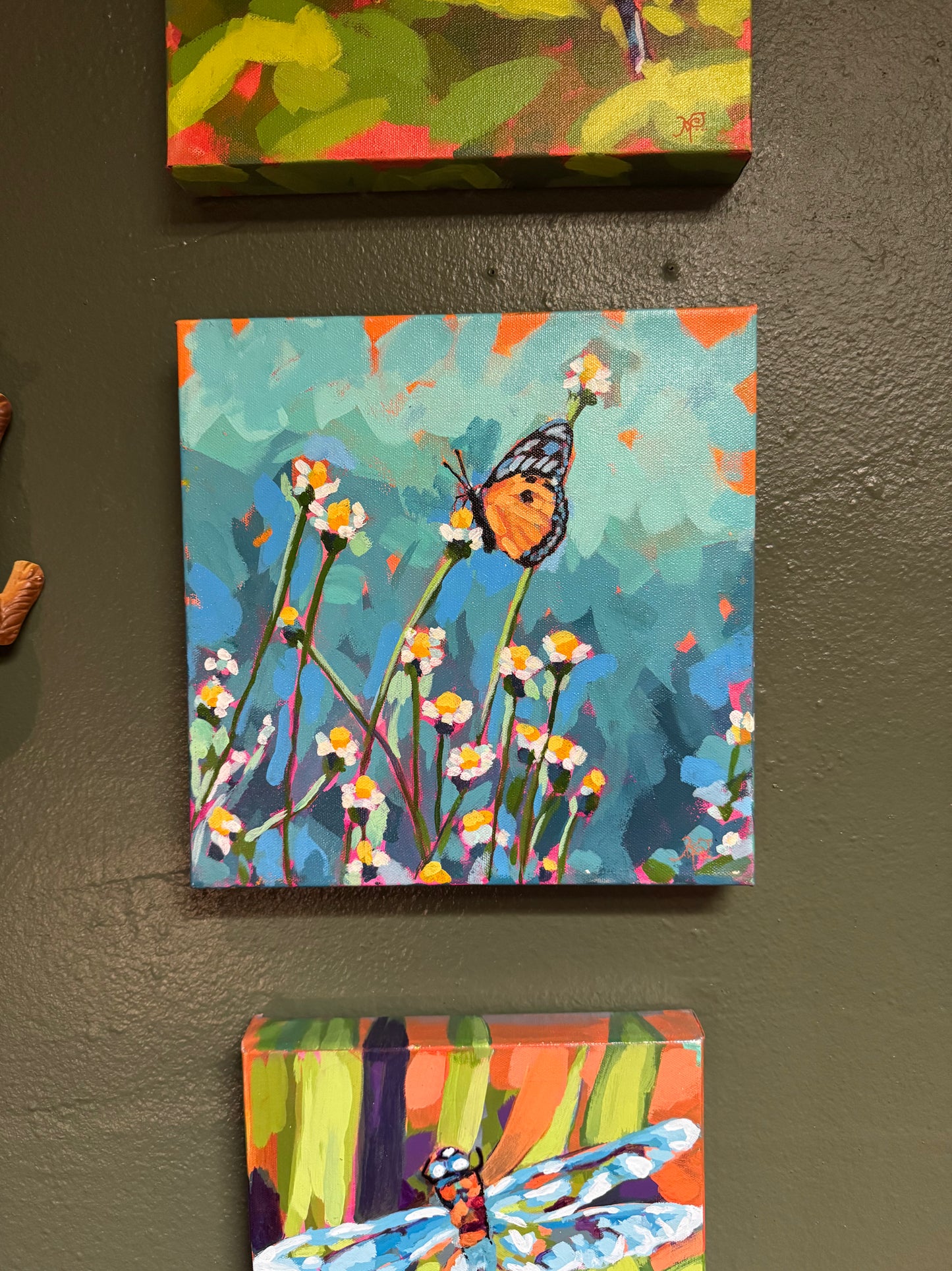Butterfly Field 12" x 12" Canvas | Original Acrylic Painting by Kristy McDonald