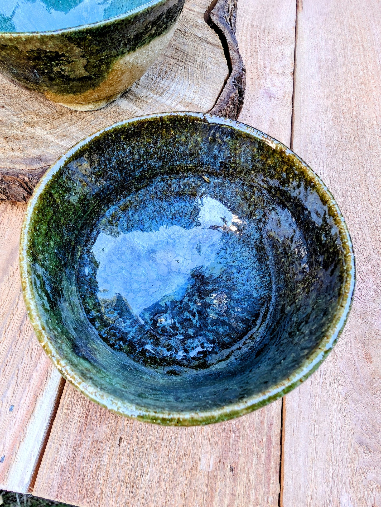 Moss Green Studio Pottery Finger Bowl | Handcrafted Ceramic Trinket Dish