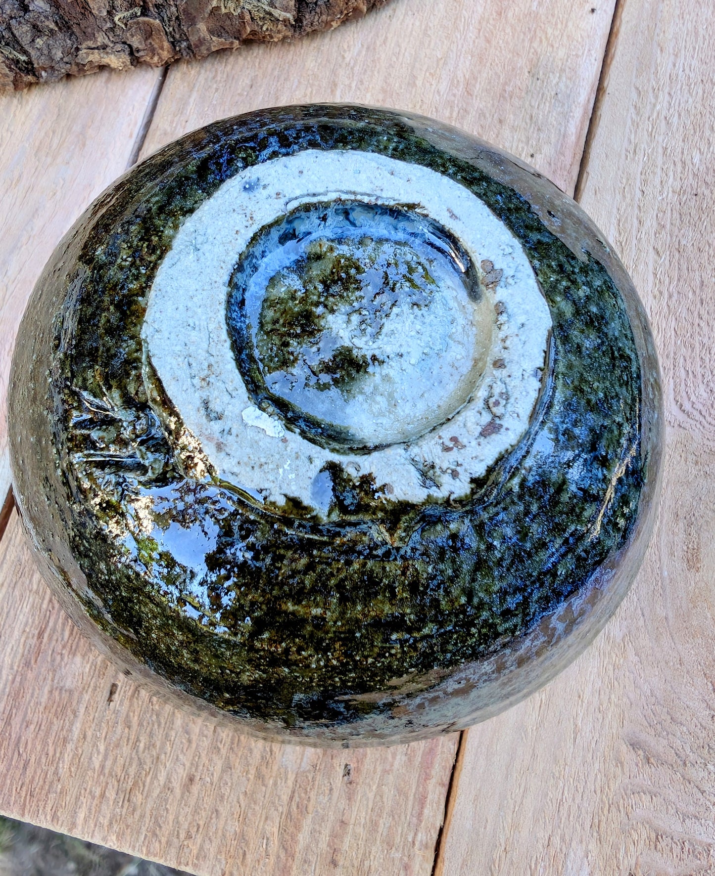 Moss Green Studio Pottery Finger Bowl | Handcrafted Ceramic Trinket Dish