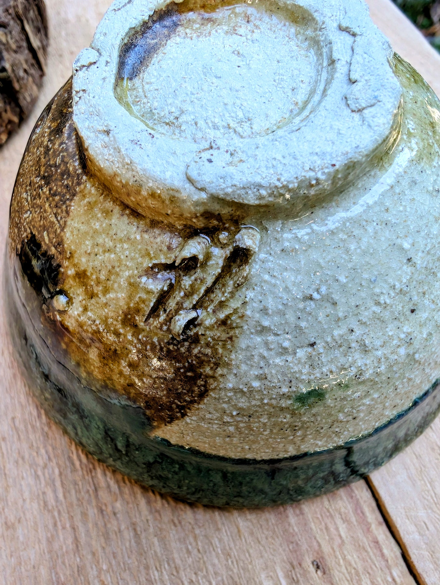 Green Studio Pottery Finger Bowl | Celadon & Earth Glaze Ceramic Dish