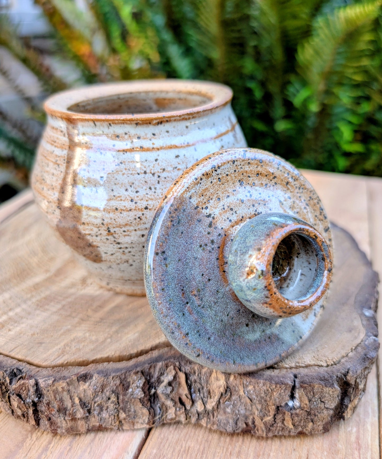 Vintage Studio Pottery Lidded Stoneware Jar | Handmade Artisan Ceramic Vessel