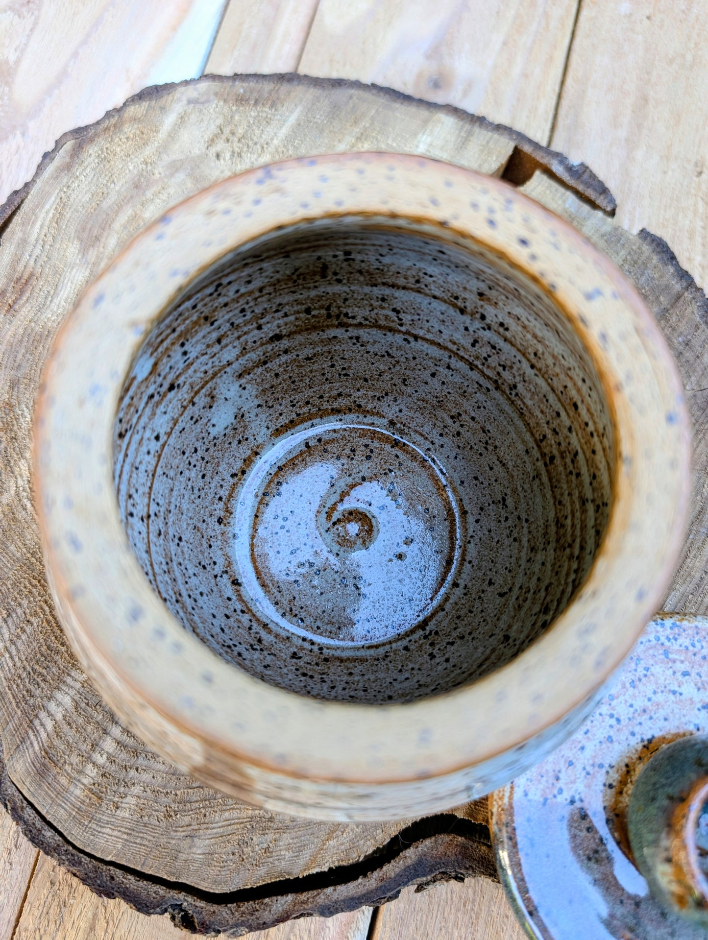 Vintage Studio Pottery Lidded Stoneware Jar | Handmade Artisan Ceramic Vessel