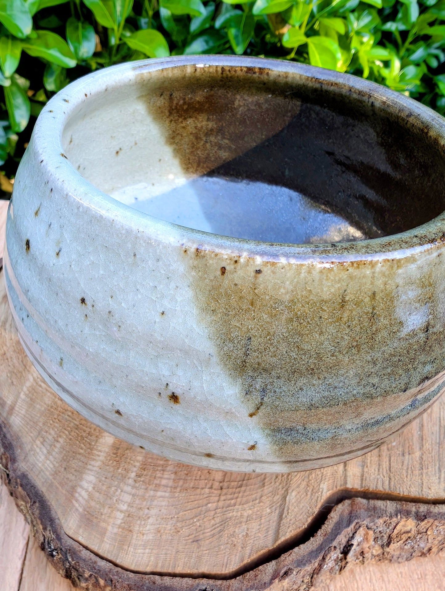 Handcrafted Celadon Green Studio Pottery Bowl | Footed Artisan Stoneware