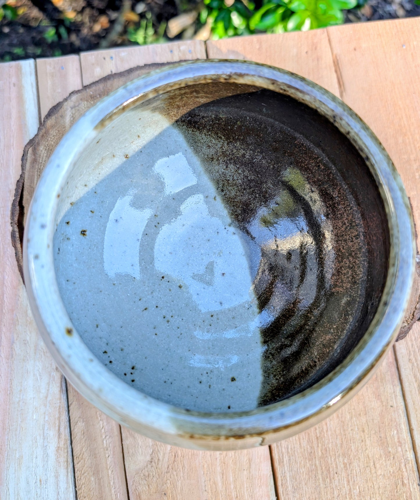 Handcrafted Celadon Green Studio Pottery Bowl | Footed Artisan Stoneware