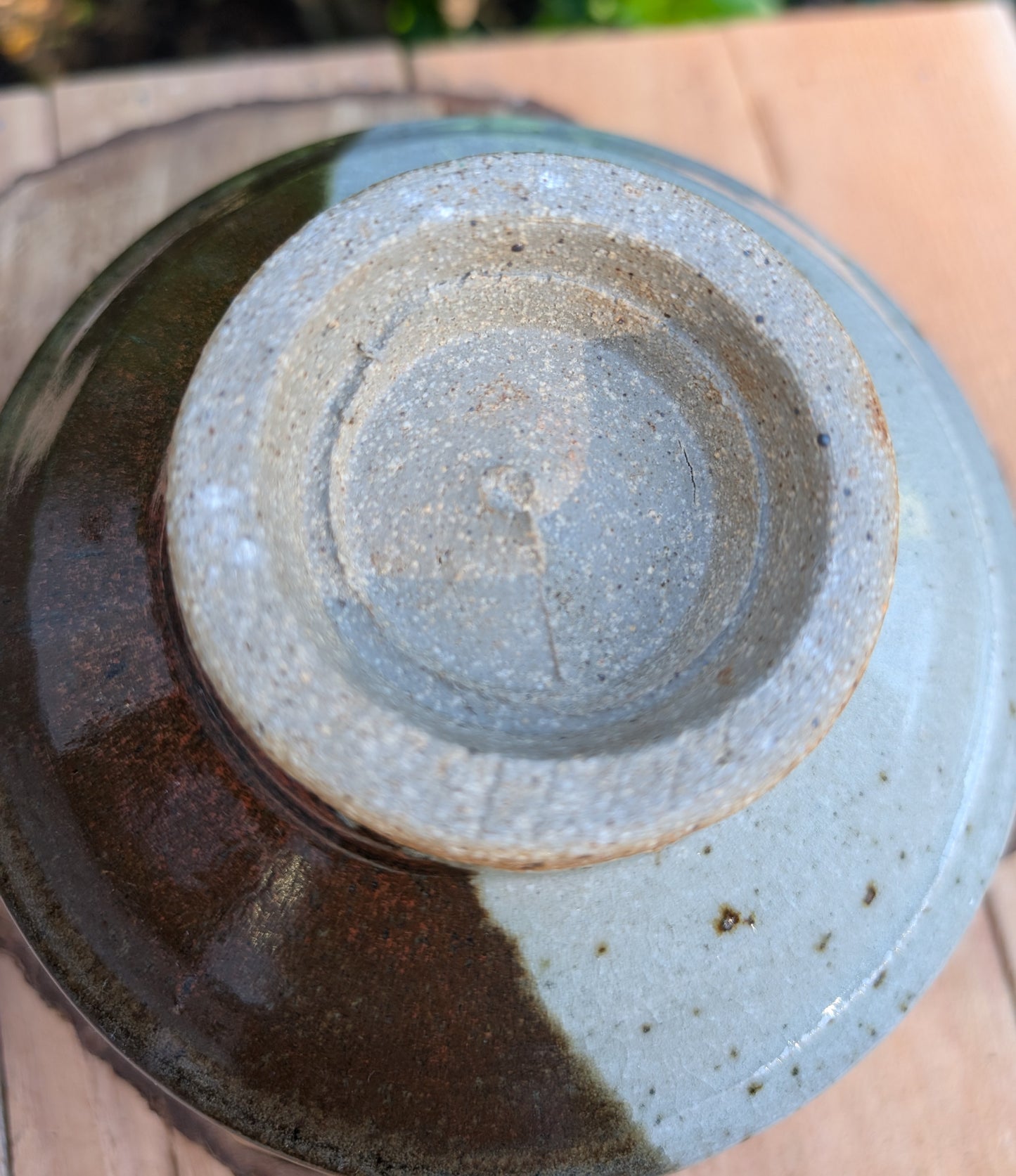 Handcrafted Celadon Green Studio Pottery Bowl | Footed Artisan Stoneware