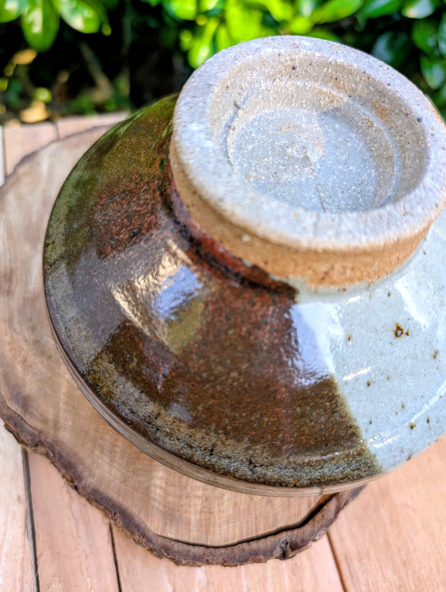 Handcrafted Celadon Green Studio Pottery Bowl | Footed Artisan Stoneware