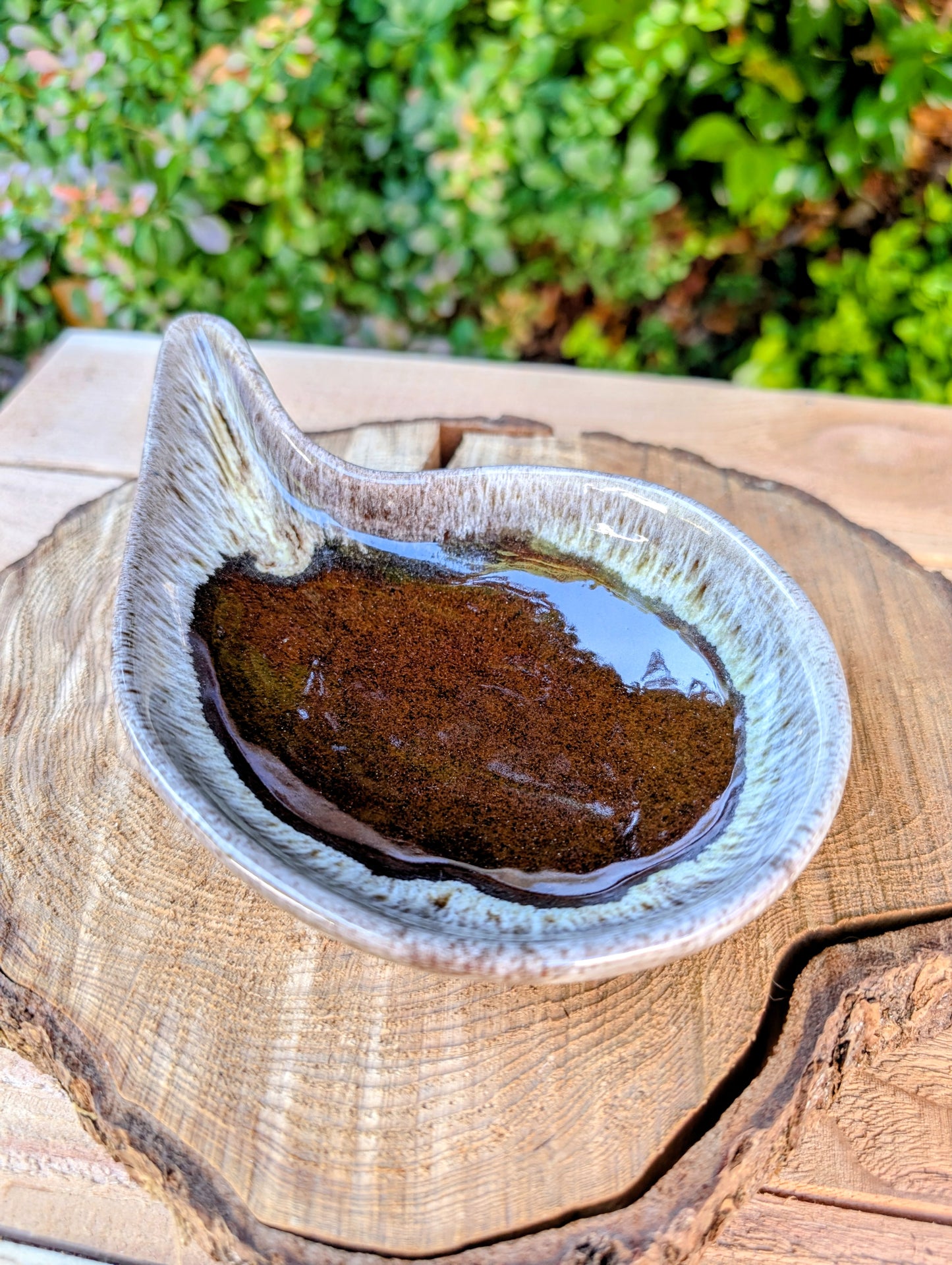 Vintage Evangeline Canada Pottery Dish #942 | Teardrop Stoneware Catchall Bowl