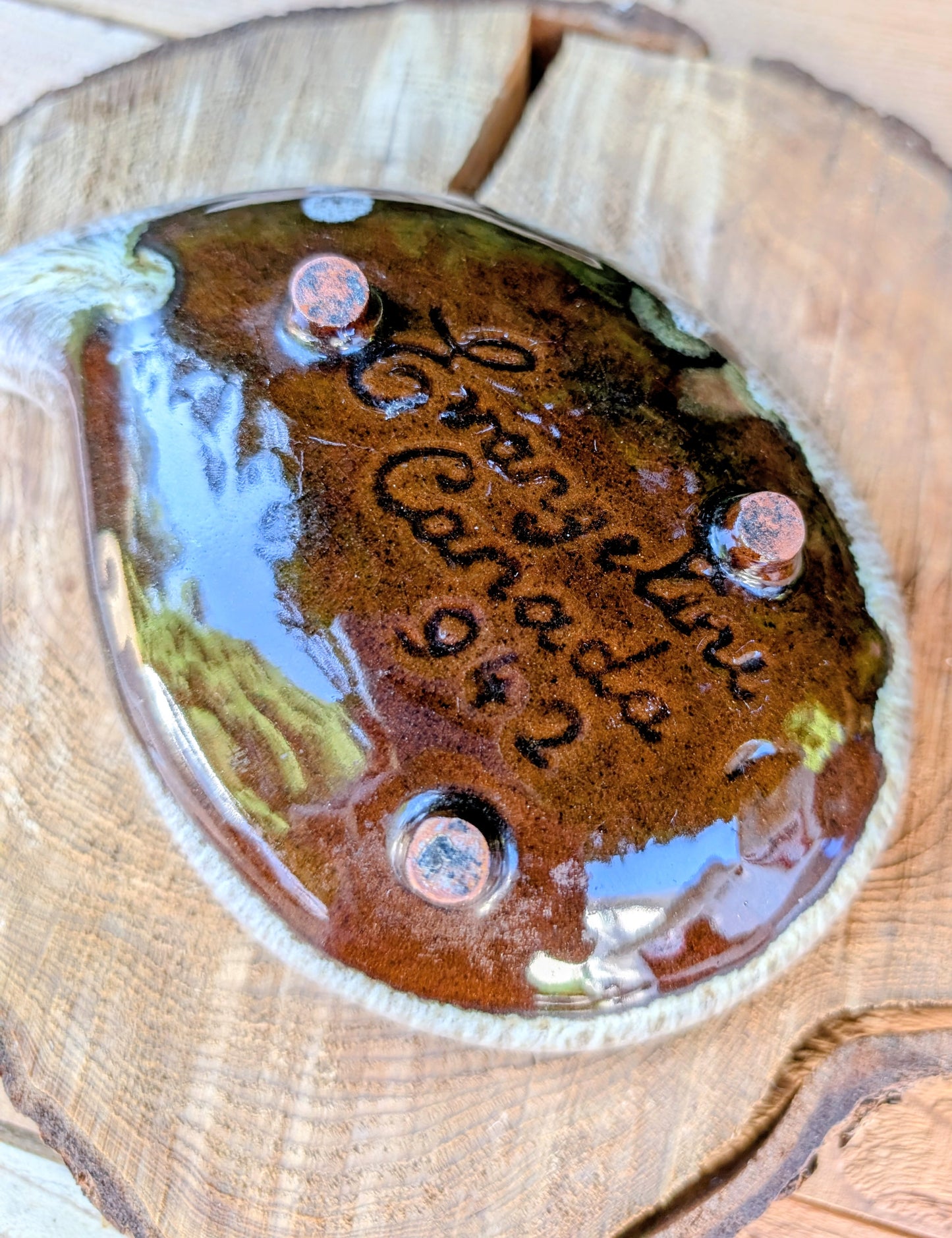 Vintage Evangeline Canada Pottery Dish #942 | Teardrop Stoneware Catchall Bowl