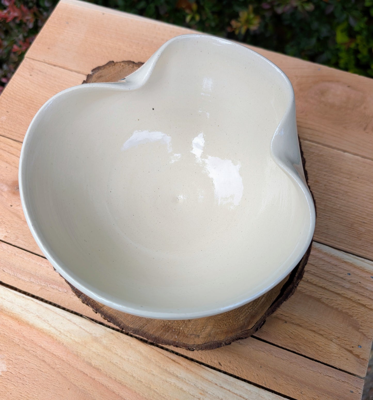 Kelly Jo Studio Pottery Art Bowl | Signed Hand-Painted Abstract Ceramic Bowl