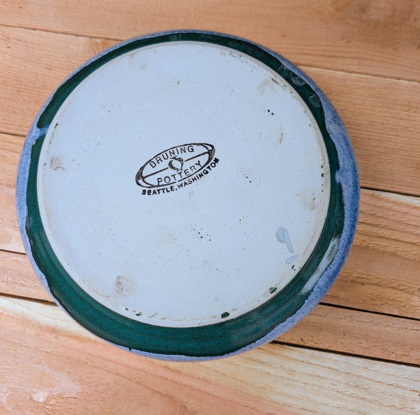 Vintage Bruning Pottery Evergreen Bowl | Seattle Washington Studio Pottery