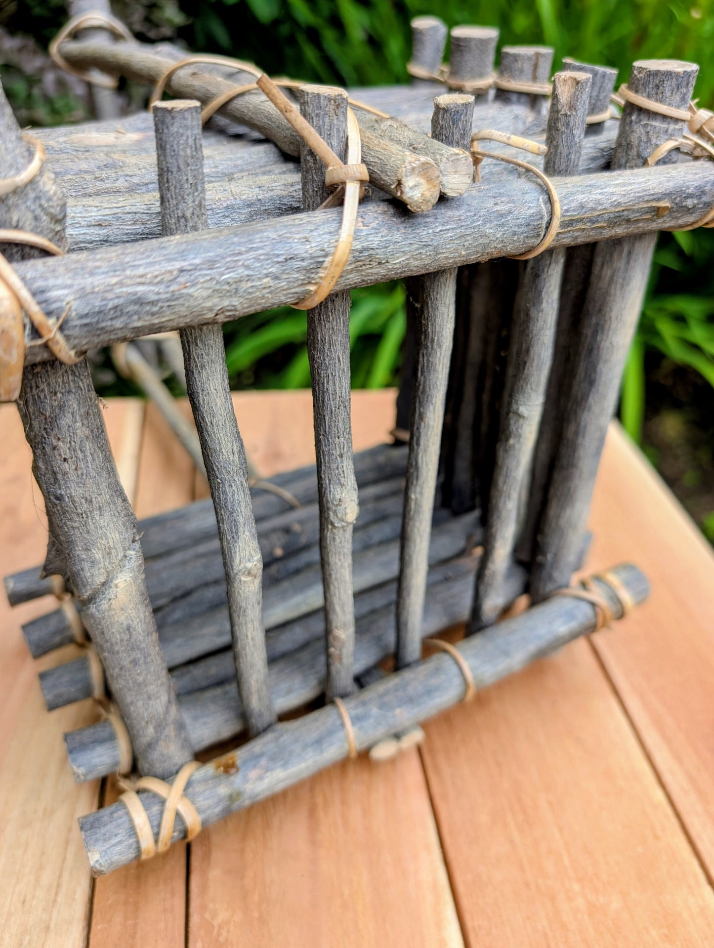 A beautifully handcrafted twig gathering basket that brings rustic warmth and natural texture to your home or garden. Perfect for displaying potted plants, seasonal décor, dried botanicals, or everyday storage, this versatile basket celebrates timeless craftsmanship and Pacific Northwest-inspired living.