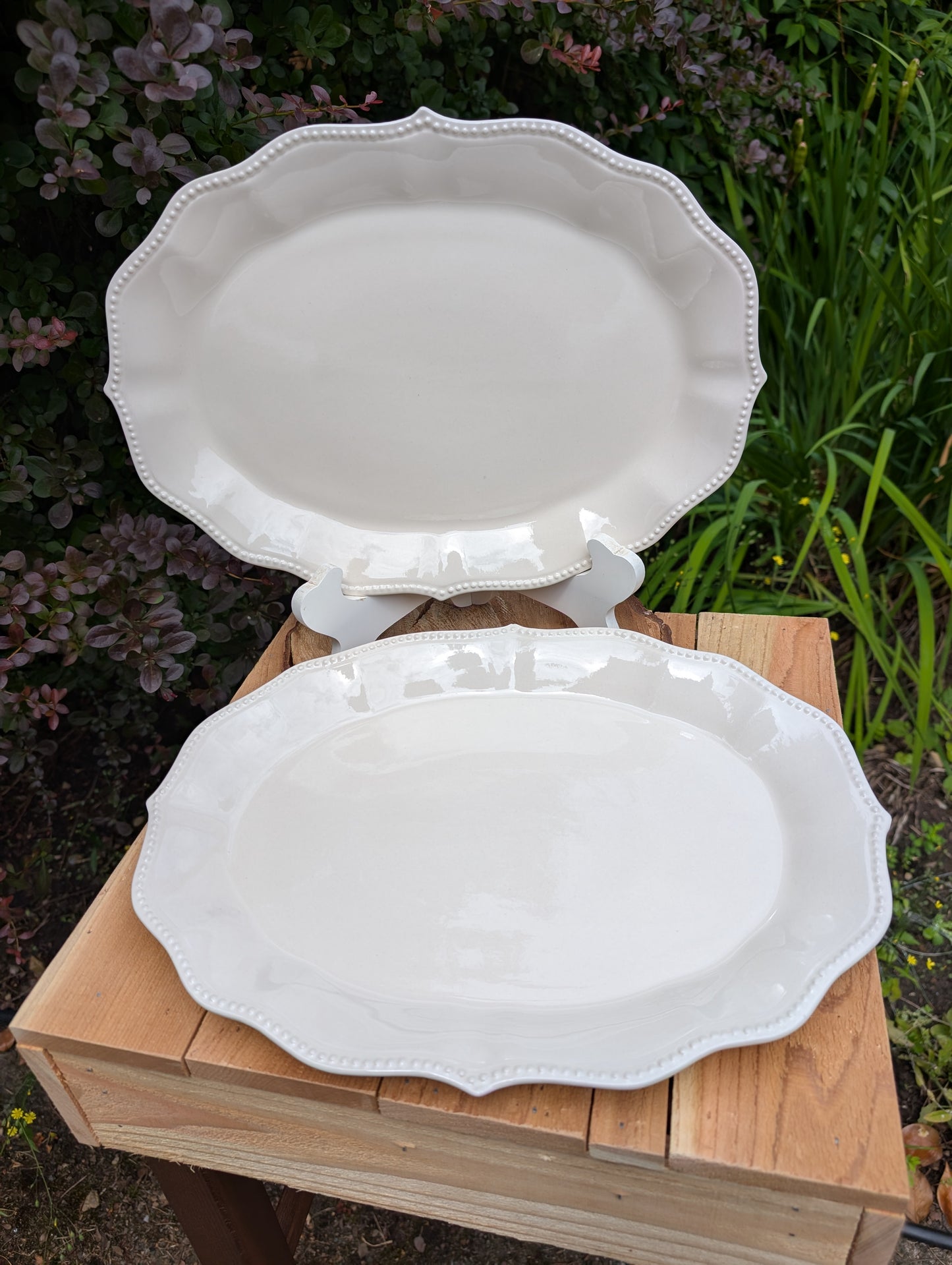 Gather & Feed™ Farmhouse Scallop Bird Feeding Platter