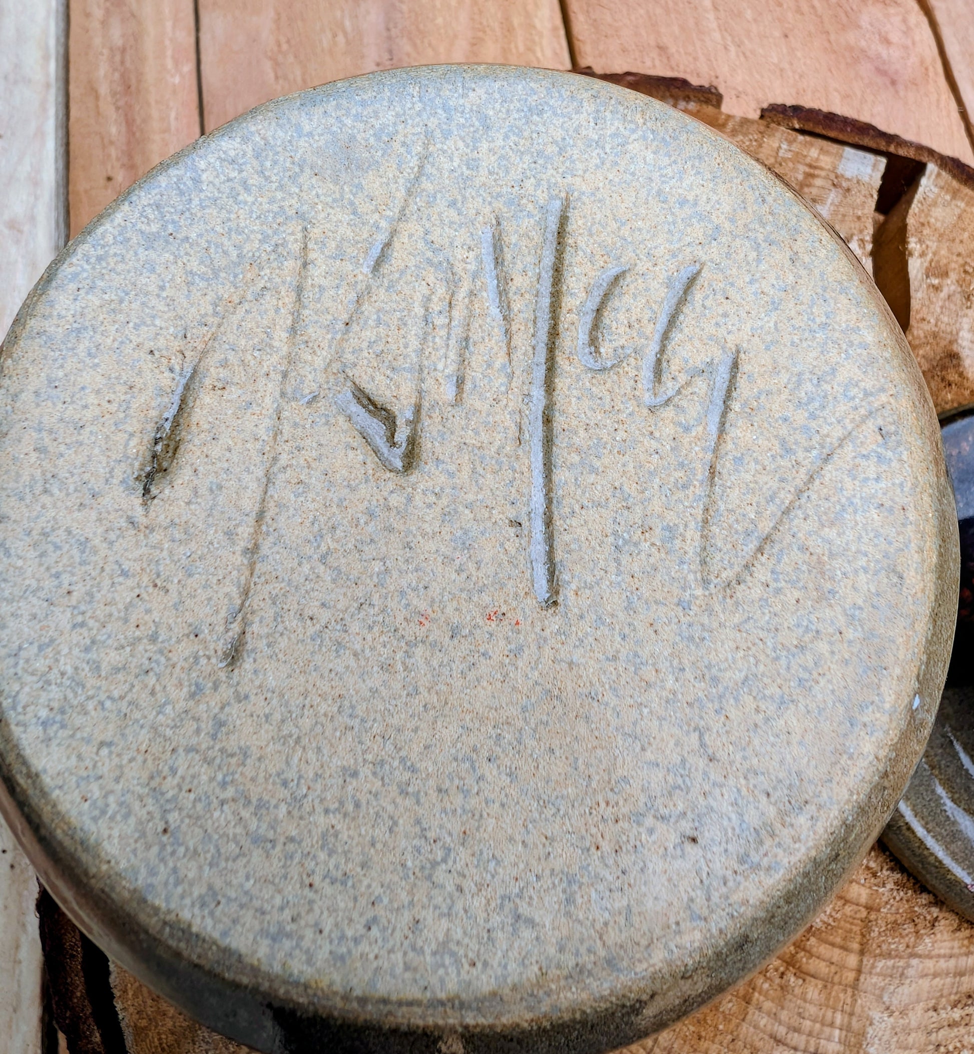 Bring handcrafted warmth to your kitchen with this signed studio pottery lidded jam pot featuring richly layered cobalt blue, olive, brown, and tan glazes. Perfect for serving honey, preserves, sugar, or favorite condiments, this artisan stoneware piece is both beautiful and functional.