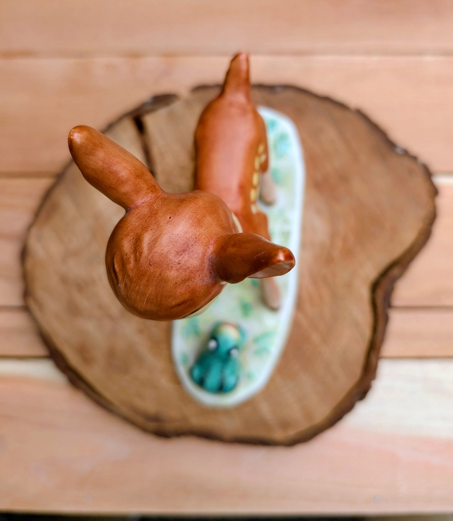 1955 Goebel Disney Bambi with Frog Figurine | DIS111 West Germany Ceramic Collectible with Original Hummelwerk Tag