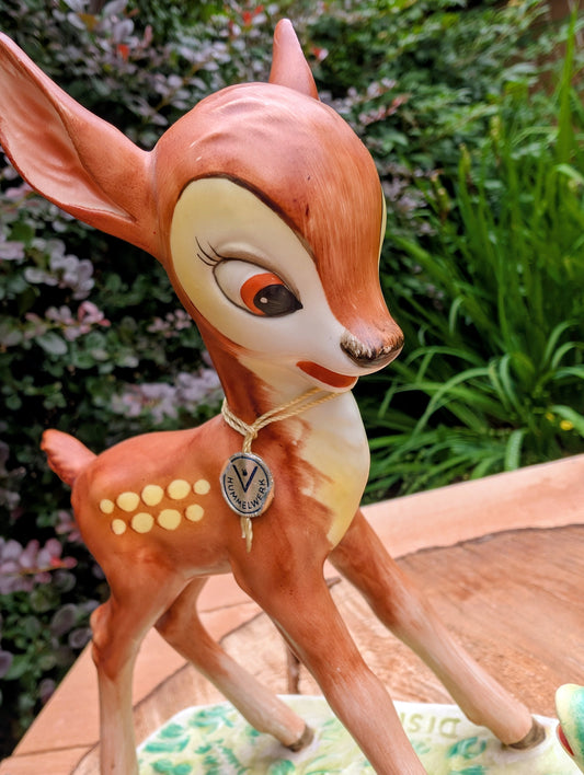 1955 Goebel Disney Bambi with Frog Figurine | DIS111 West Germany Ceramic Collectible with Original Hummelwerk Tag