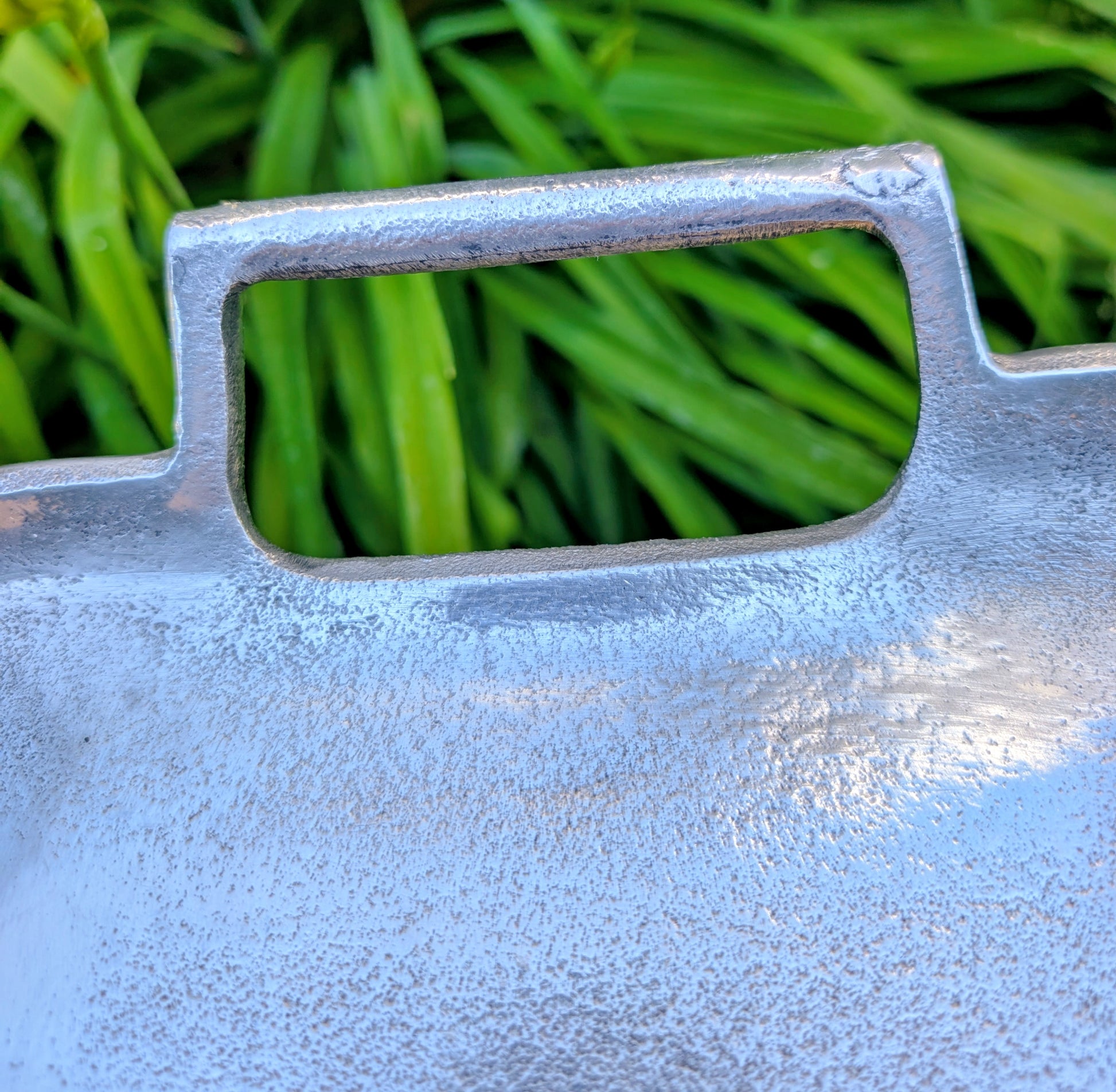Bring timeless elegance to your garden or home with this vintage cast aluminum serving tray featuring a beautiful satin pewter finish and integrated handles. Originally designed for entertaining, it has been thoughtfully curated by Cedar & Song Studio as a versatile bird feeding tray, centerpiece, or decorative serving piece.
