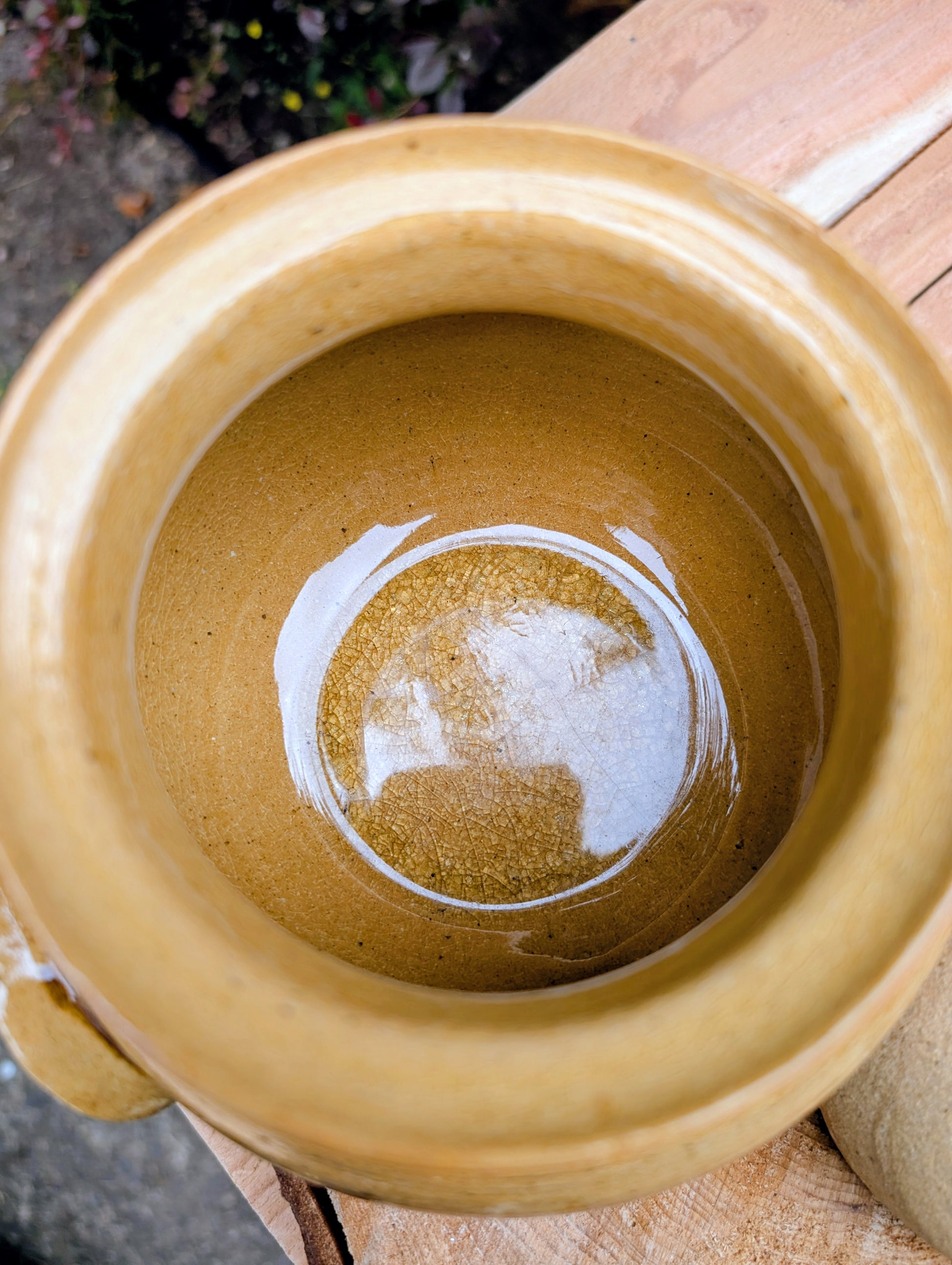 Bring timeless craftsmanship to your kitchen with this handcrafted studio pottery lidded stoneware pot. Finished in warm honey, caramel, olive, and tan glazes, this versatile covered vessel is equally beautiful as functional serveware or rustic farmhouse décor.