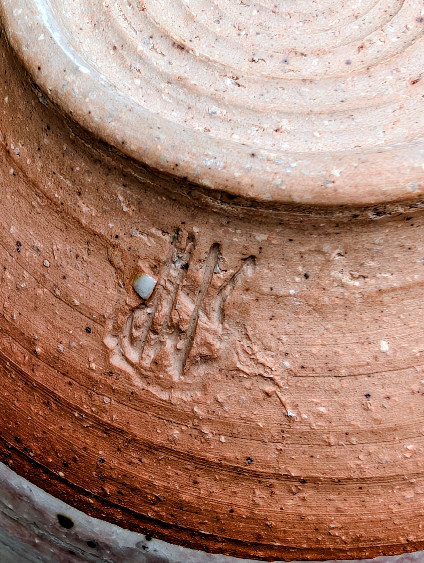 Handcrafted with timeless simplicity, this signed studio pottery serving bowl pairs a soft celadon-gray glaze with a warm iron-rich stoneware body. Its versatile size and understated design make it equally beautiful for serving, display, or everyday living.