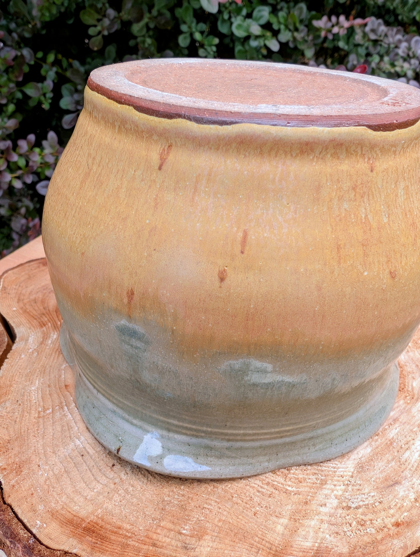 A beautifully hand-thrown studio pottery pouring bowl featuring a soft blue-green celadon glaze over warm buff stoneware. Equally suited for serving, light kitchen use, or display, this artisan-made piece celebrates the beauty of handcrafted ceramics and timeless functional design.
