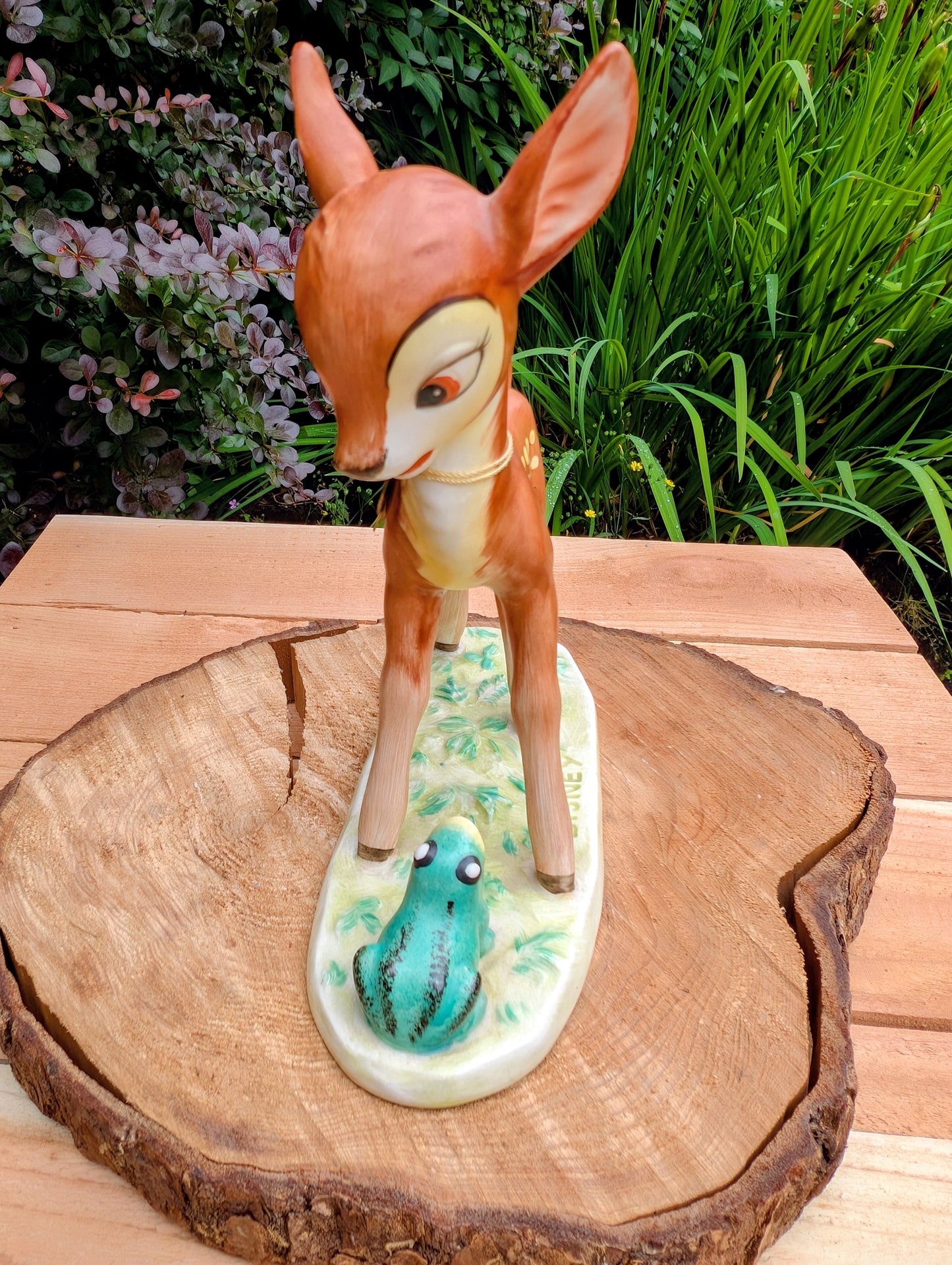 1955 Goebel Disney Bambi with Frog Figurine | DIS111 West Germany Ceramic Collectible with Original Hummelwerk Tag